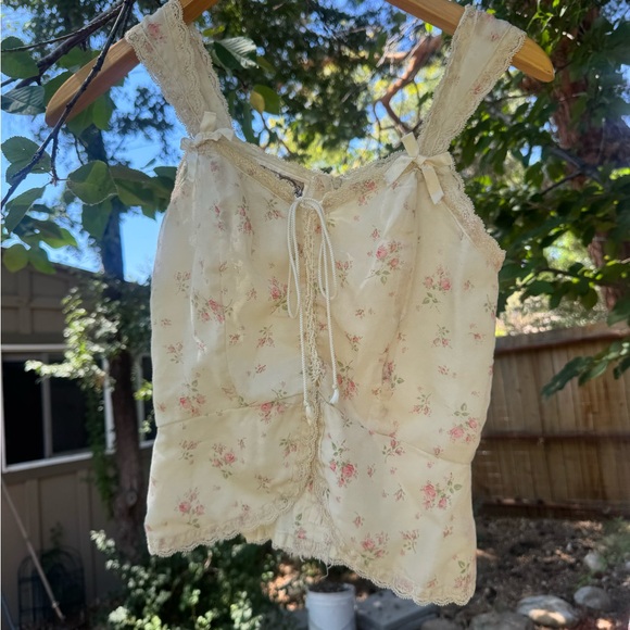 Gunne Sax Floral Cream Skirt / Tank Set Rare find - Picture 12 of 16